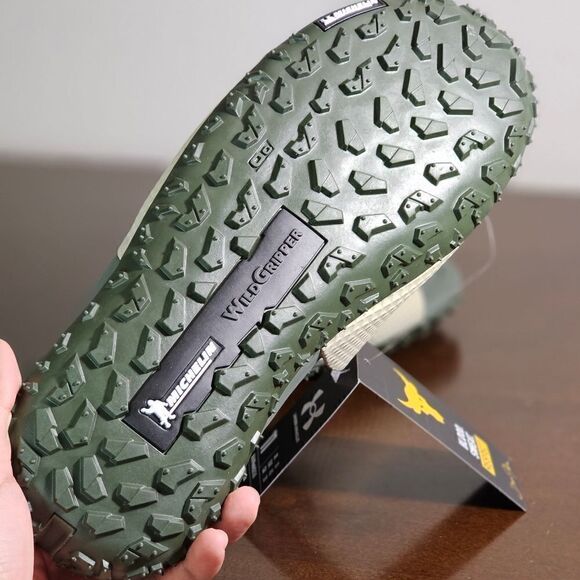 Under Armour UA Project Rock Slides 2.0 Military Green Grey Michelin Gripper 9.5 - Picture 11 of 16